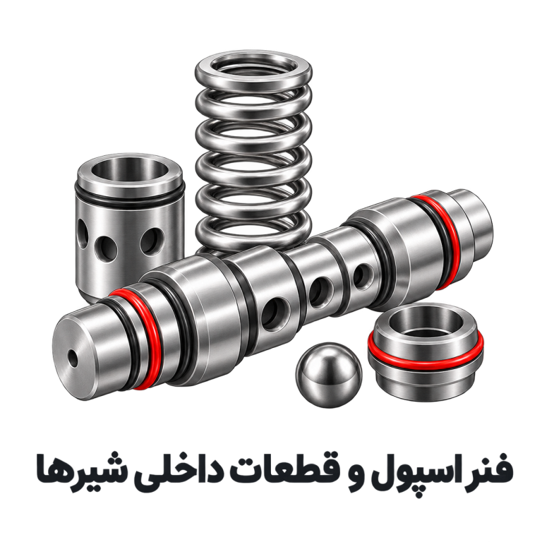 فنر، اسپول و قطعات داخلی شیرها
